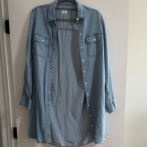 GAP Blue Denim Shirt Dress